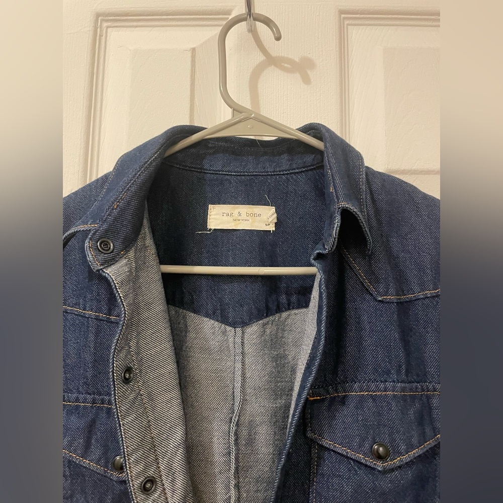 Rag & Bone Dark Denim Western button down - Picture 3 of 6